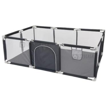 Imagem de Cercadinho Infantil Portátil Dobrável Estokids 180x120 cm | 61 Peças | Cercado de Segurança para Bebê – Fácil Montagem, Espaçoso e Leve