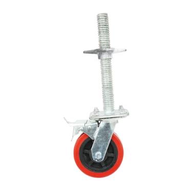 Imagem de oshhni Rodízio para andaime de 6 polegadas, conveniente e fácil de usar, com giro de 360 ​​graus, ideal para armazéns e canteiros de obras.