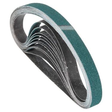 Imagem de Kozelo Pacote com 12 correias de lixamento, 1 x 76 cm 40/60/80/120 grãos de zircônia abrasiva papel para lixadeira de cinto de metal moagem de madeira e remoção de ferrugem de solda