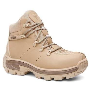 Imagem de Bota Masculina Couro Legítimo Resistente Confortável Macio Com C.A Botina Adventure CatPro Reforçada-Masculino