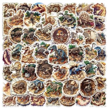 Imagem de Pacote de adesivos Dinosaur Fossil Theme, 50 unidades para crianças e adolescentes