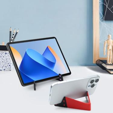 Imagem de Conjunto de 2 peças de suporte de telefone misto em forma de V, suporte portátil para celular multiângulo, suporte de mesa para assistir a vídeos e chamadas de vídeo, acessório universal para telefone