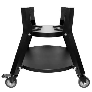 Imagem de Mydracas Ninho resistente para Kamado Joe Classic Joe Grill, suporte de armazenamento de 2 camadas com rodízios silenciosos de bloqueio, suporte de aço revestido com pó para carrinho clássico Joe