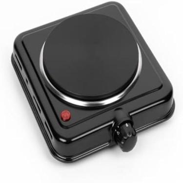 Imagem de Fogareiro eletrico, uma boca, cozinha pratica, portatil, aquecimento rapido, design preto, moderno, facil de usar, compacto