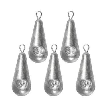 Imagem de Pesos De Pesca Em Forma De Gota 10 Tamanhos Para Casting De Bass Drop 