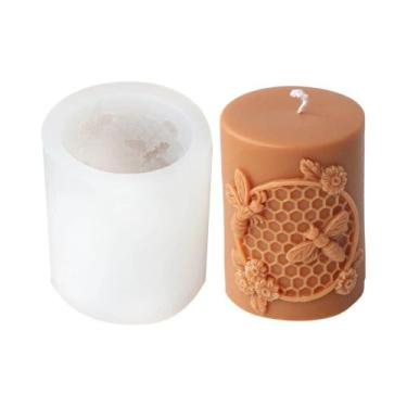 Imagem de Molde De Silicone 3D Em Relevo De Abelha Para Velas DIY, Coluna De Fav