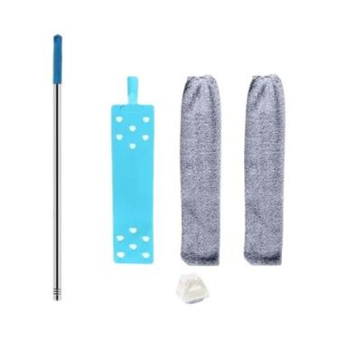 Imagem de Vassoura Telescópica De Cabo Longo Com Pano De Microfibra Para Limpeza