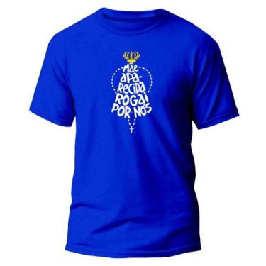Imagem de Camiseta Básica Católica Blusa Unisex Nossa Senhora Aparecida Camisa A