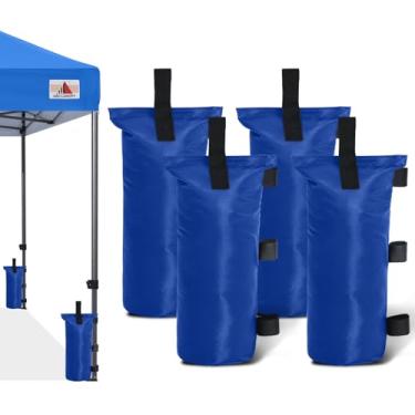 Imagem de ABCCANOPY Conjunto de sacos de areia de 1,8 a 68 kg para barraca pop-up, sacos de peso para gazebo ao ar livre, trampolim, pérgola, azul (sem areia)