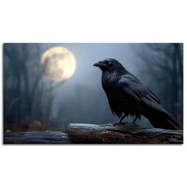 Imagem de Raven Poster Feathers Canvas Prints Atmospheric Wall Art For Home 1 painéis Decorações Noframed 33.0 cmx20.3 cm