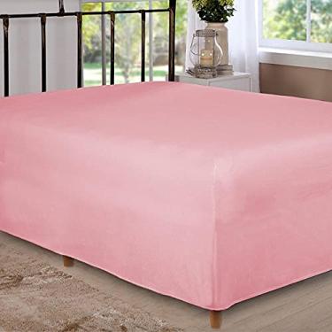 Imagem de Lençol Box Conjugado Unibox Casal Rosa Arrumadinho Enxovais