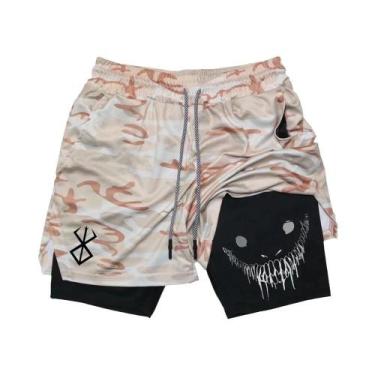 Imagem de Shorts Masculinos 2 Em 1 De Secagem Rápida Para Corrida, Treino De Aca