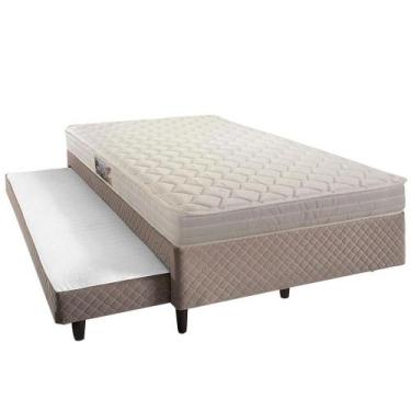 Imagem de Cama Box Solteiro Colchão Composto Herval Frontier Espuma, 51x88x188 c