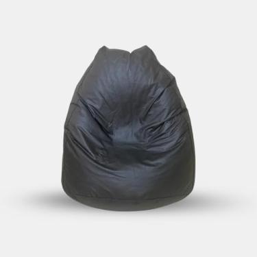 Imagem de Puff Fofão Pera Maca, Redondo, Adulto, Com Enchimento (Preto)