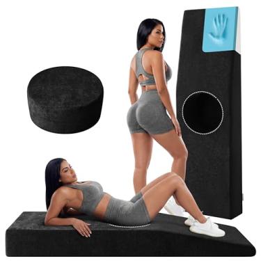 Imagem de BYBYME Cama BBL de espuma viscoelástica para dormir travesseiro de recuperação de bumbum brasileiro após cirurgia com capa removível (preta, 188 x 56 x 20 cm)