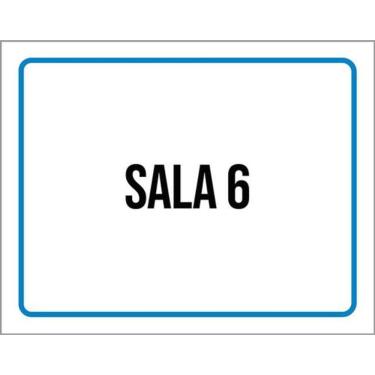 Imagem de Kit 3 Placas Setor Azul Sala 6 36X46