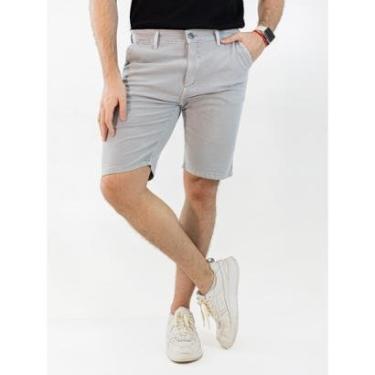 Imagem de Bermuda Masculina Slim Sarja Estonada Bolso Social Anticorpus-Masculino