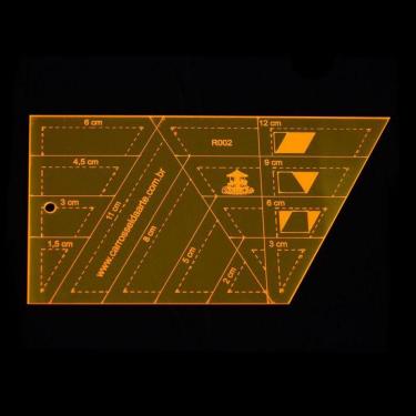 Imagem de Régua Para Patchwork Caleidoscópio E Estrela De 6 Pontas