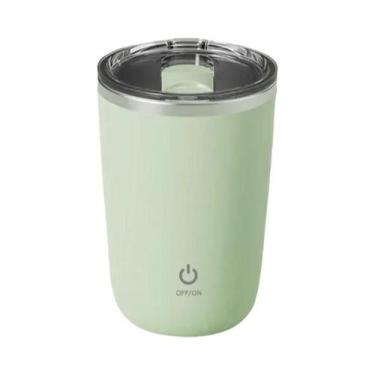Imagem de Caneca Elétrica Recarregável De Aço Inoxidável Para Misturar Café E Le