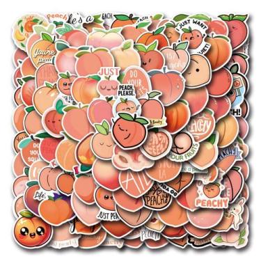 Imagem de Adesivos 110 unidades/lote de vinil de pêssego à prova d'água para gra