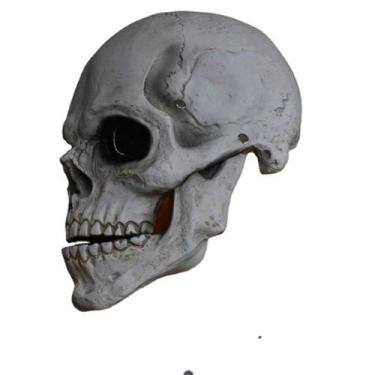 Imagem de Máscara Cosplay Skeleton de látex para rosto inteiro com boca móvel - 