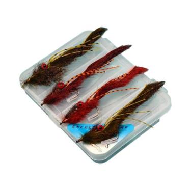 Imagem de 4 Iscas De Pesca Com Mosca ANFS Zonker Streamer Para Robalo, Truta E L