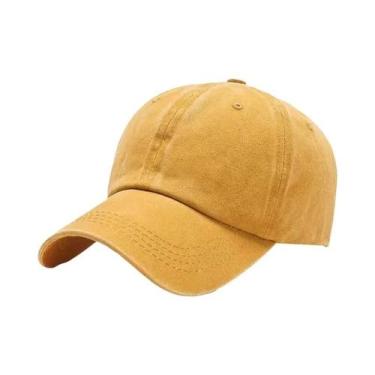 Imagem de Boné Feminino Retrô De Verão Cor Sólida Com Aba Curva Estilo Vintage L