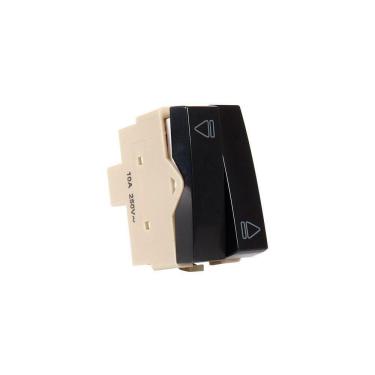 Imagem de Módulo Interruptor Duplo Pulsador Reversível Para Persianas Elétricas Margirius Sleek 10A Ebony