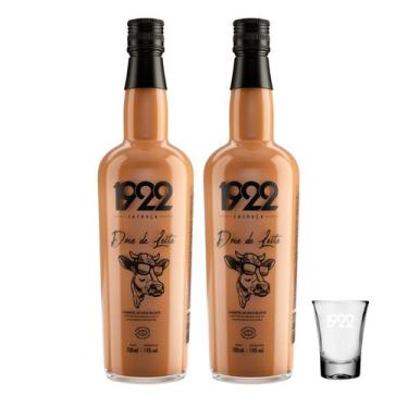 Imagem de Licor de Doce de Leite 1922 700ml 2 Unidades + Copo