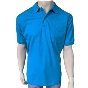 Imagem de Camisa Polo Malha Piquet 1140 com bolso Masculina manga curta ATÉ X3 -