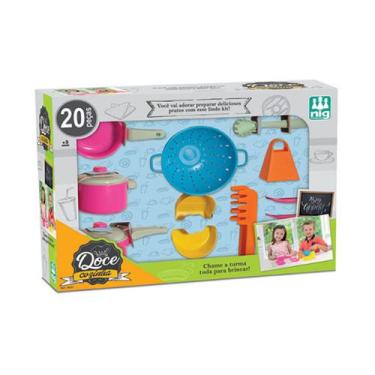 Imagem de Kit Utensílios Infantil - Doce Cozinha - 20 peças - Nig Brinquedos
