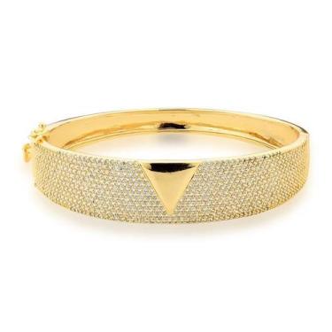 Imagem de Bracelete cravejado e v liso  - NATY EIRAS
