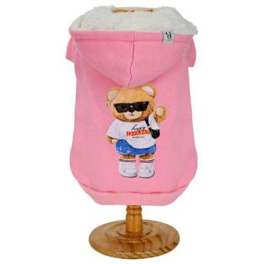 Imagem de Moletom Capuz Urso Chiclete para Cães - M - BONITO PRA CACHORRO