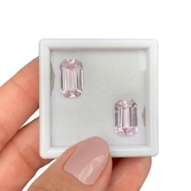 Imagem de Kunzita Baguete Retangular Par 13,44ct - ENE2ESE