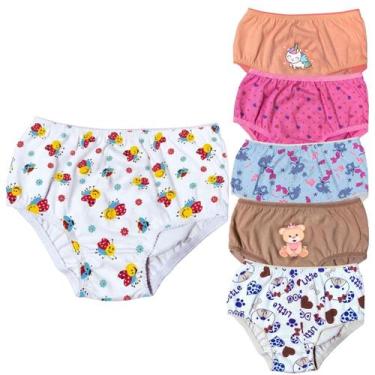 Imagem de Kit 10 Peças Calcinhas Infantil 100 Algodão Moda Infantil Estampas Sor