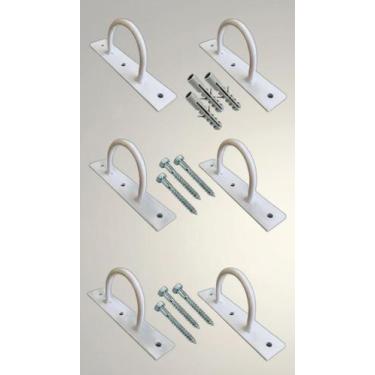 Imagem de Kit 4 Suportes Parede Teto Aço 200kg Branco - Congratulations Store
