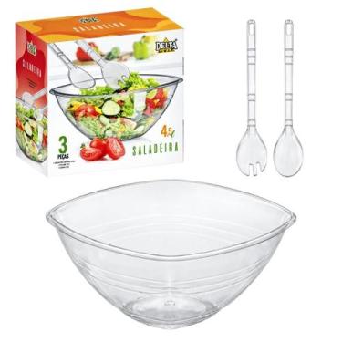Imagem de Saladeira Acrílica 4,5L C/ 3 Peças SD320 - Delta Útil