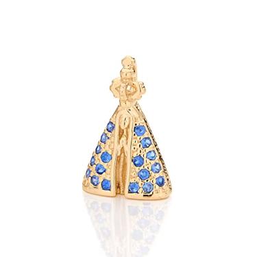 Imagem de Pingente nossa senhora aparecida com zir -541634-Rommanel Cor: Azul