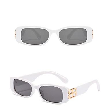 Imagem de Óculos retangulares olho de gato de luxo designer masculino feminino óculos de sol vintage decorativos para condução de carro, C8, China