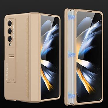Imagem de Capa de telefone rígido para PC para Samsung Galaxy Z Fold 4 Z Fold4 5G Caso protetor magnético para Samsung Z Fold4 Zfold4, Champagne Gold, para galaxy Z Fold 4