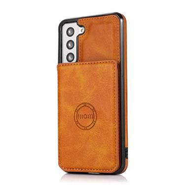 Imagem de Estojo de couro para Samsung Galaxy S21 S20 Ultra S20FE S10 Note20 10 Plus A12 A32 A52 A72 A51 M31 M11 Slot para cartão Capa carteira, café, para A52 5G