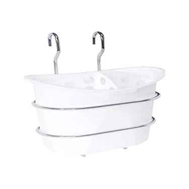 Imagem de MS Aramados, 31205, Suporte Porta Talheres de Encaixe Barra Cozinha Escorredor, cor Cromado, Polipropileno