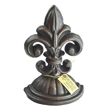 Imagem de Lulu Decor, Escultura Fleur De Lis, parador de porta, 900 g, tampa de porta (preto antigo)