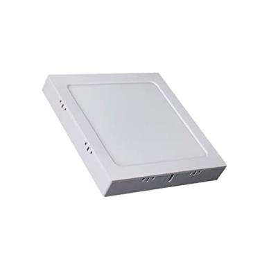 Imagem de Painel Plafon Luminária Led Sobrepor Quadrado Teto/Laje 12W 6500K Bivolt Luz Branca/Fria