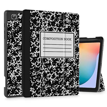 Imagem de Tuiklol Capa para Samsung Tab S6 Lite de 10,4 polegadas 2024/2022/2020 modelo SM-P620/P625/P613/P619/P610/P615, suporte de lápis embutido, capa fina de TPU com três dobras com suporte para