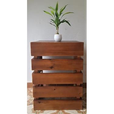 Imagem de Capa para botijão a gás de madeira maciça 45x45x60 Médio