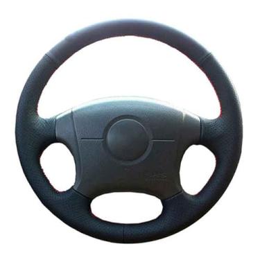 Imagem de Capa de volante, para Hyundai Elantra 2004-2011, personalize couro costurado à mão DIY