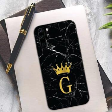 Imagem de Letra inicial a a z caso de telefone para huawei p 8 9 10 20 30 40 50 pro lite psmart para honra 10 lite 70 companheiro 20lite, z7, para p10 lite