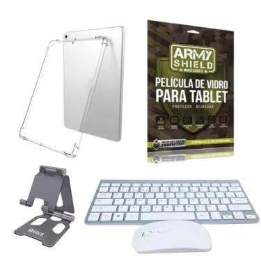 Imagem de Kit Capa AntiShock Para Ipad 10.2" + Teclado e Mouse Bluetooth + Suporte + Pelicula de Vidro 3D - ArmyShield