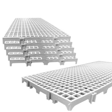 Imagem de 20 Palete Pallet Piso Estrado Plastico Reforçado Branco
